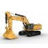 313 GC-Tier 4/Stage V 313 315GC 315 317GC 317 Small Excavator RUNKA Forestry Hydraulic Rotating Wood Ston Grapples