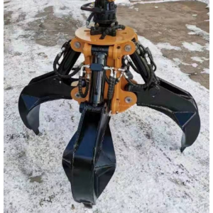 GSH440 4-Tine 1550-Liter RUNKA  Heavy Duty Excavator Hydraulic Grab Scrap Steel Orange Peel Grapple