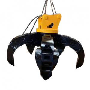 GSH525 5-Tine 950-Liter RUNKA  Excavator Attachments Steel Scrap Grabber Hydraulic Orange Peel Grapple