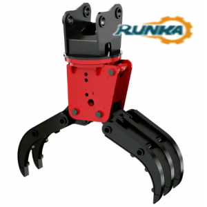 EWR130 E EWR130E EC60 E RUNKA Hydraulic Grapple Saw With Grab Excavator Log Grapple Saw